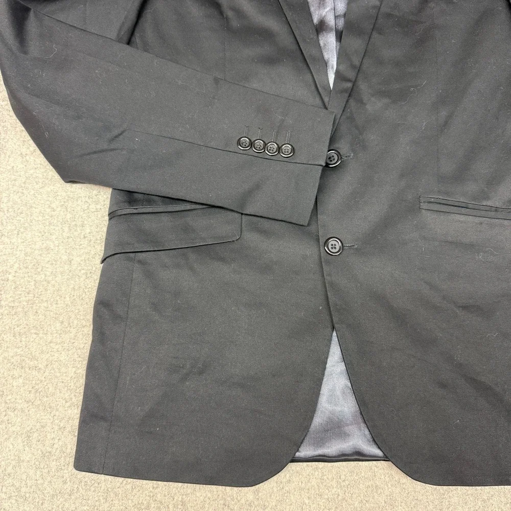Original Excellence Key Biscayne Blazer 42 Black 2-Button Pinstripe Lining Coat